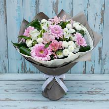 Букет цветов из:  Герберы, Альстромерии и Хризантемы в Богородицке