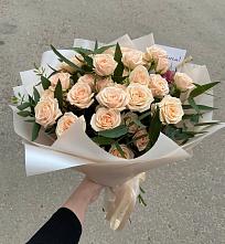 Букет Кремовые розы Латте в Богородицке