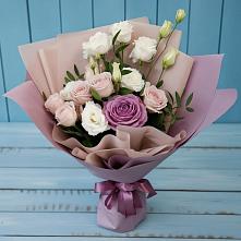 Букет цветов из:  Розы и Лизиантусы в Богородицке