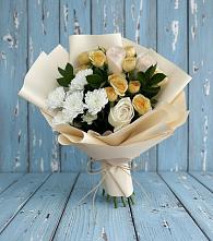 Букет цветов из:  Розы и Хризантемы в Богородицке