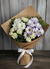 Букет цветов из:  Хризантемы и Розы в Богородицке