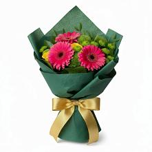 Букет цветов из:  Герберы, Розы и Хризантемы #REPLACE_PRED# Богородицке