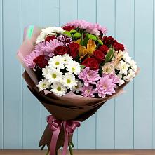 Букет цветов из:  Розы, Хризантемы и Альстромерии #REPLACE_PRED# Богородицке