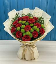 Букет цветов из:  Розы и Хризантемы в Богородицке