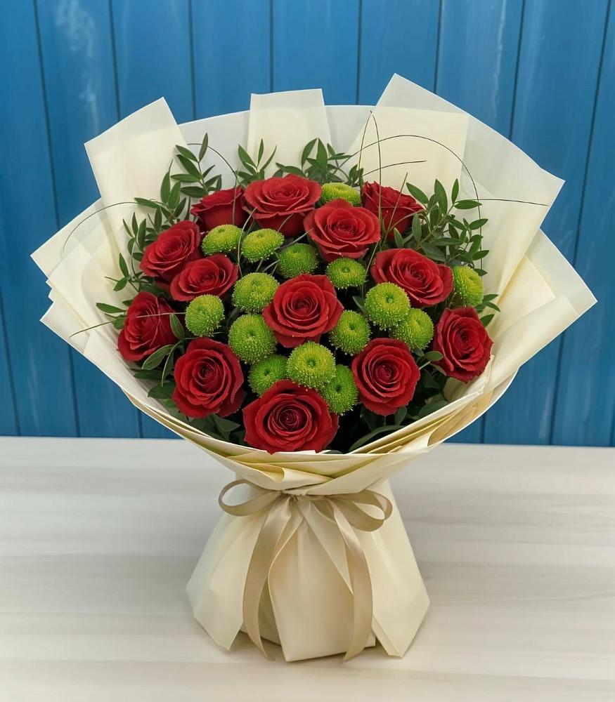 Букет цветов из: Розы и Хризантемы в Богородицке